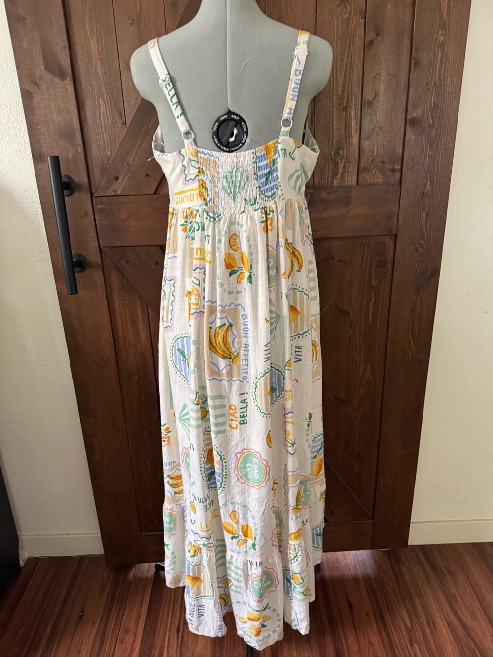 NWT Anthropologie Paper Heart Citrus Italian Coastal Linen Blend Sundress - Picture 5 of 8